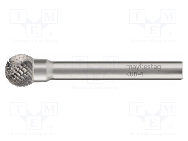 Rotary burr; Ø: 4mm; L: 50mm; metal; Working part len: 3mm; rod 6mm