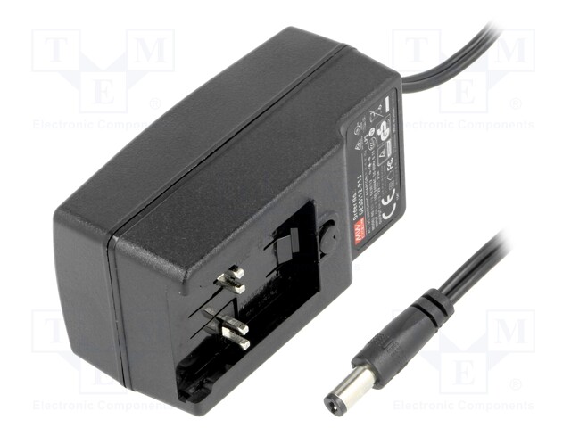 Power supply: switched-mode; 12VDC; 2.5A; Out: 5,5/2,1; 30W; 84%