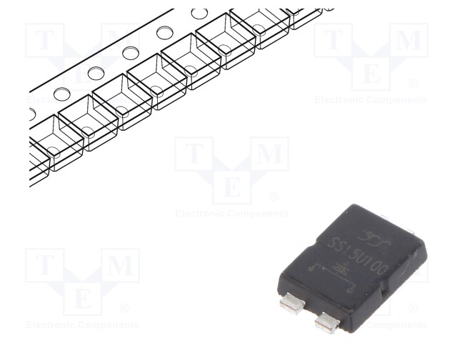 Diode: Schottky rectifying; SMD; 100V; 15A; Ufmax: 0.8V; TO277