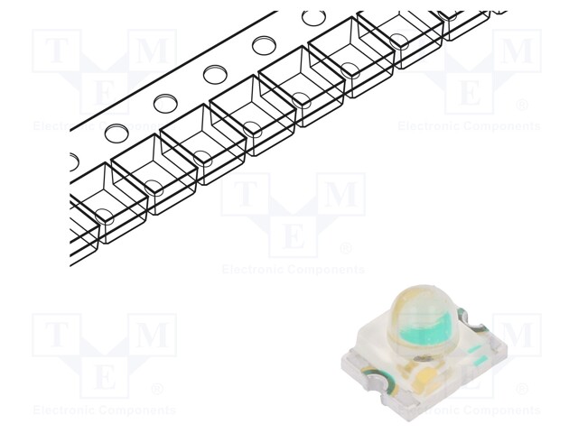 LED; SMD; 1209; green; 500÷900mcd; 3.2x2.4x2.4mm; 20°; 2.1÷2.5V