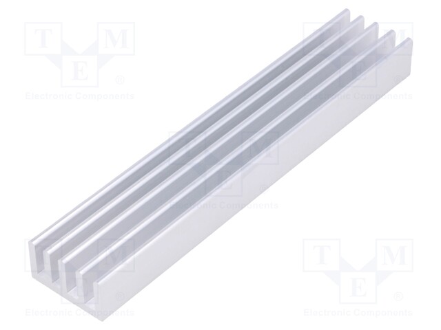 Heatsink: extruded; grilled; natural; L: 100mm; W: 19mm; H: 10mm