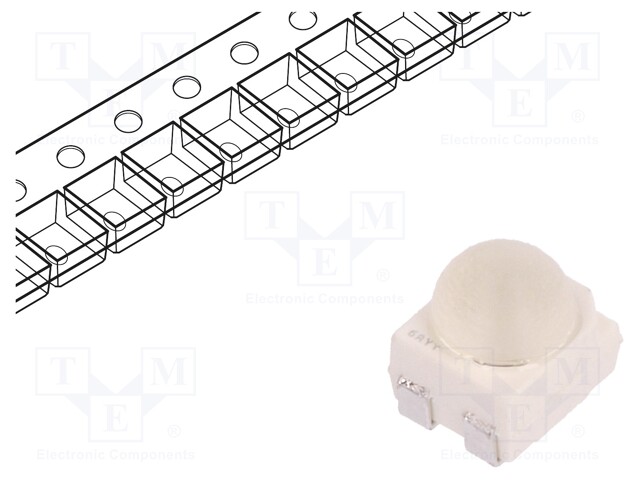 LED; SMD; 3528,PLCC4; red; 1000÷1900mlm; 710÷1800mcd; 3.4x3x3.8mm