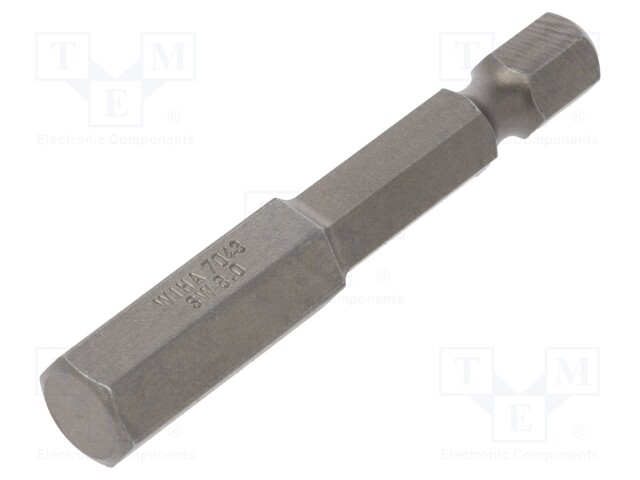 Screwdriver bit; Allen hex key; HEX 8mm; Overall len: 50mm