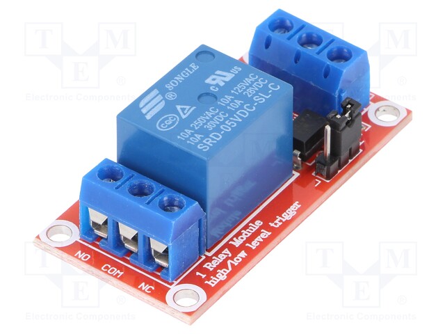 Module: relay; Channels: 1; 5VDC; max.250VAC; 10A