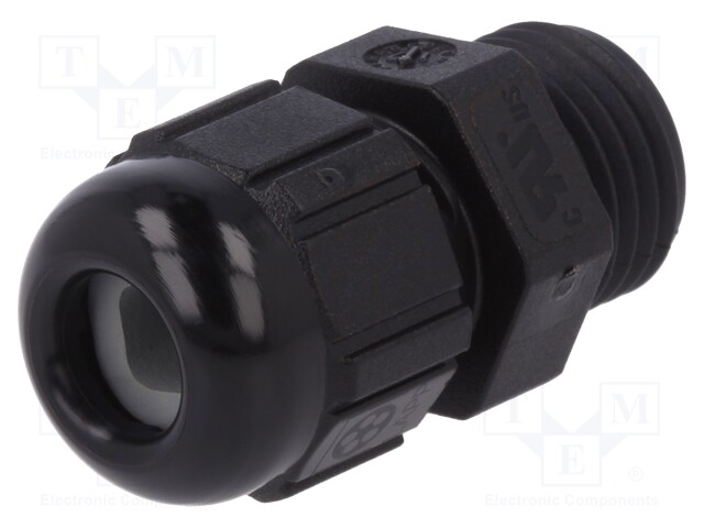 Cable gland; PG7; IP68; Mat: polyamide; black