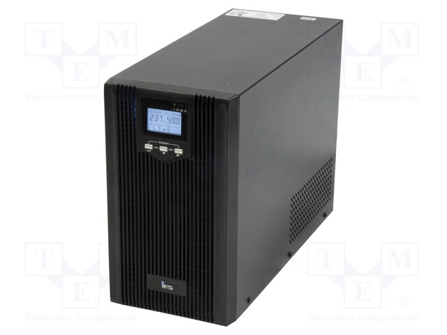 Power supply: UPS; 190x467x335.5mm; 2.4kW; 3kVA; 28.1kg; 9Ah