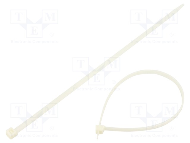 Cable tie; L: 368mm; W: 7.6mm; polyamide; 540N; natural; 100pcs.