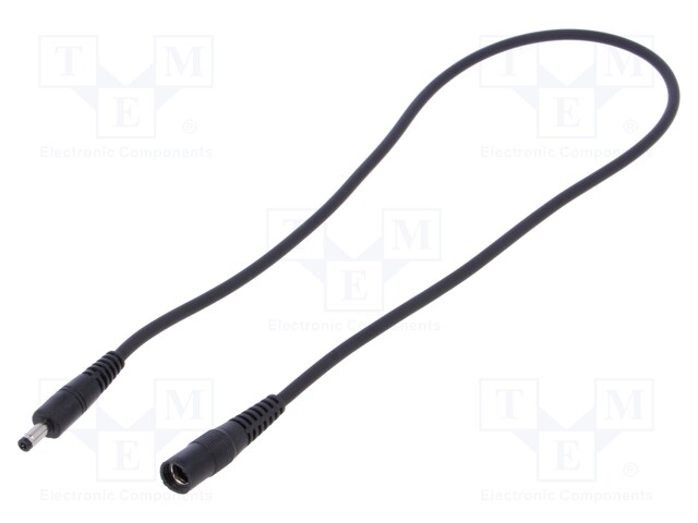 Cable; DC 5,5/2,1 socket,DC 4,0/1,7 plug; straight; 1mm2; black