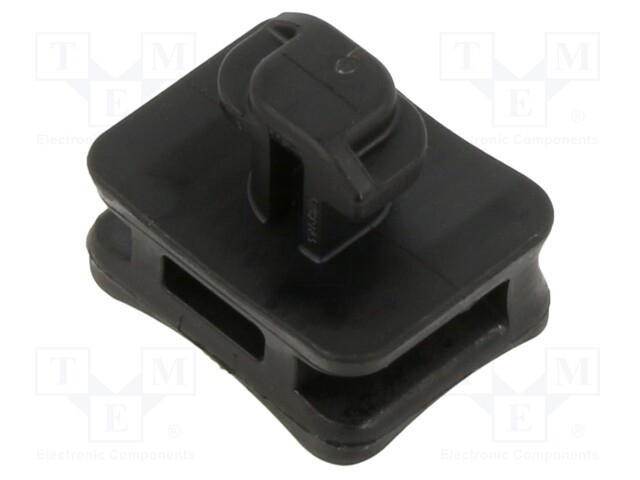 Holder; push-in; black; Tie width: max.7.6mm; for cable ties