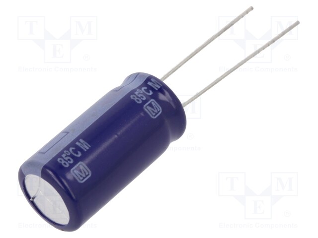 Capacitor: electrolytic; THT; 470uF; 50VDC; Ø10x20mm; Pitch: 5mm