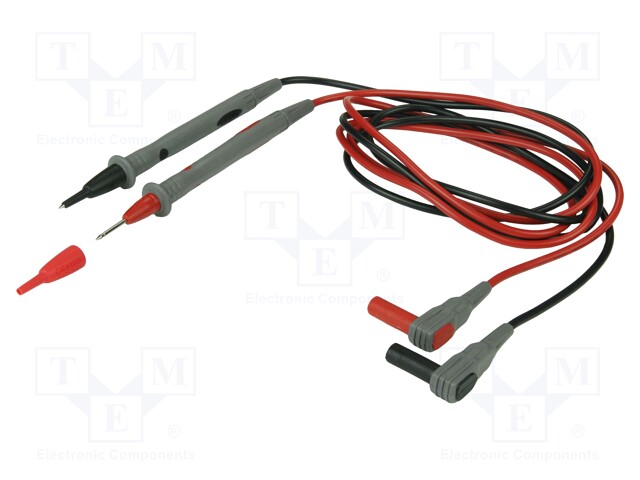 Test leads; Inom: 12A; Len: 1.2m; insulated; black,red; -20÷80°C