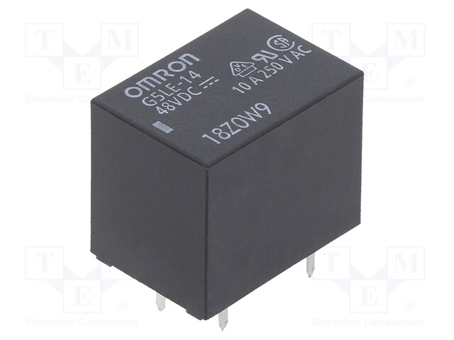 Relay: electromagnetic; SPDT; Ucoil: 48VDC; 10A/240VAC; 8A/30VDC