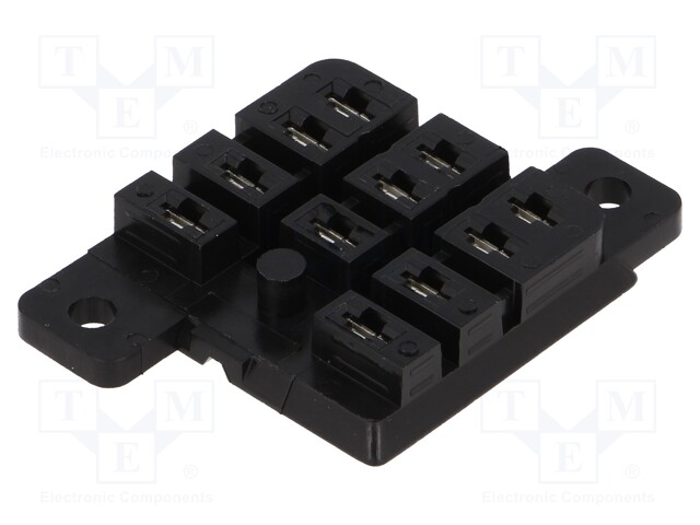 Socket; PIN: 11; 10A; 240VAC; H: 11mm; W: 37.8mm; Mounting: on panel