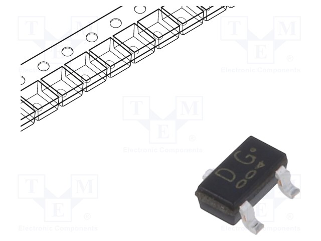 Transistor: NPN; bipolar; 120V; 0.1A; 0.15W; SC59