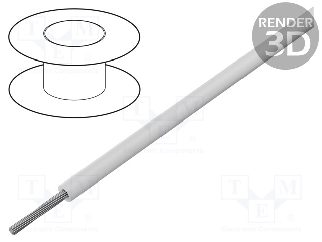 Wire; ÖLFLEX® HEAT 260 SC; stranded; Cu; 1x12AWG; teflon; white