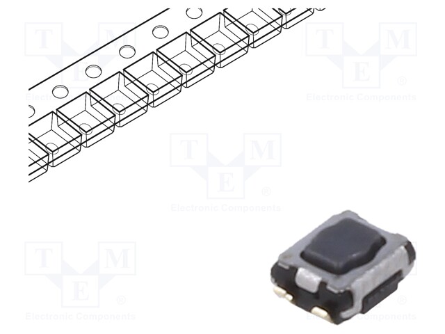 Microswitch TACT; SPST; Pos: 2; SMT; none; 5N; 2.9x3.5x1.4mm; 1.7mm