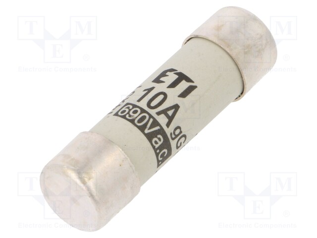 Fuse: fuse; gG; 10A; 690VAC; cylindrical,industrial; 14x51mm