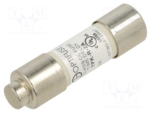 Fuse: fuse; time-lag; 2A; 600VAC; 300VDC; cylindrical,industrial