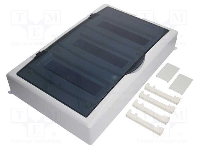 Enclosure: for modular components; IP40; white; No.of mod: 36