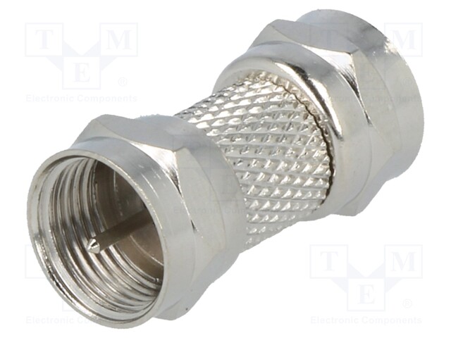 Coupler; F plug,both sides; straight; for cable