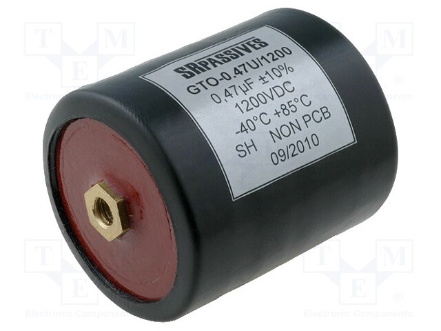 Capacitor: polypropylene; 470nF; ±10%; Ø45x50mm; 1.2kVDC; 650VAC