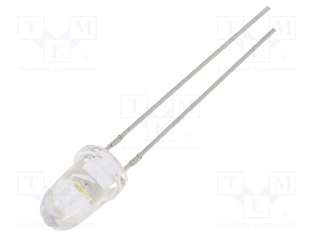 LED; 5mm; white warm; 60000÷72000mcd; 8°; 30mA; 2.9÷3.4V