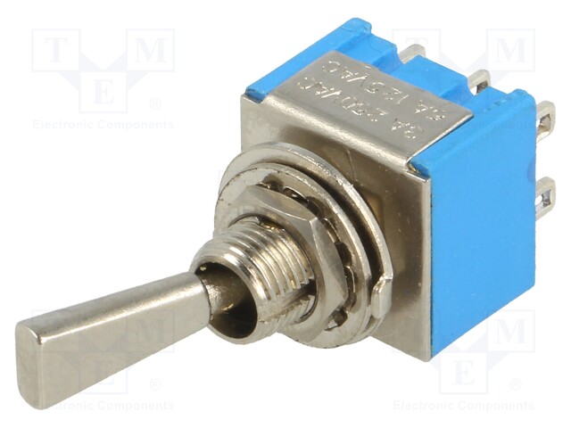 Switch: toggle; Pos: 3; DP3T; ON-OFF-ON; 3A/250VAC; -25÷85°C; 20mΩ