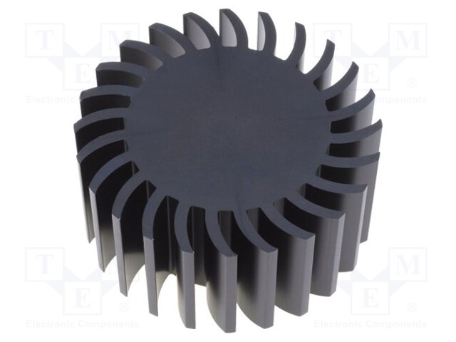 Heatsink; LED; Ø: 105mm; H: 50mm; Colour: black