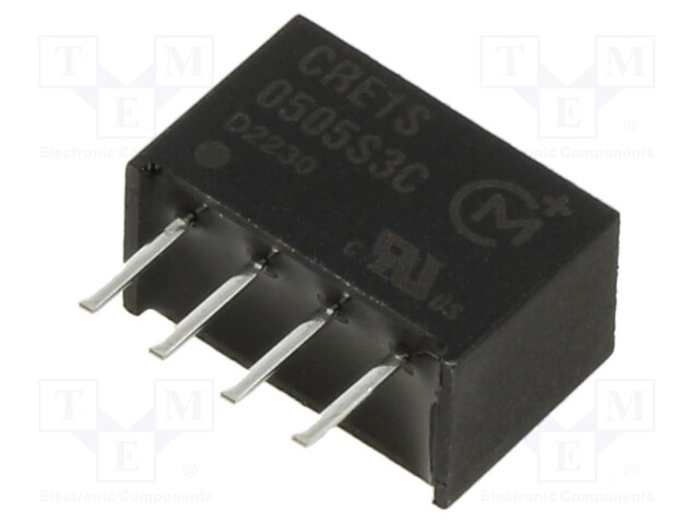 Isolated Board Mount DC/DC Converter, ITE, 1 Output, 1 W, 5 V, 200 mA