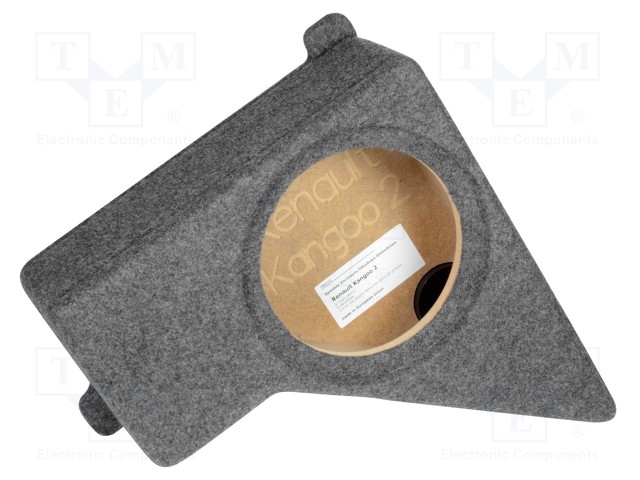 Car loudspeaker enclosure; MDF; gray melange; textil; 8l; 200mm