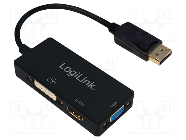 Converter; DVI 1.0,DisplayPort 1.2,HDMI 1.4; Colour: black