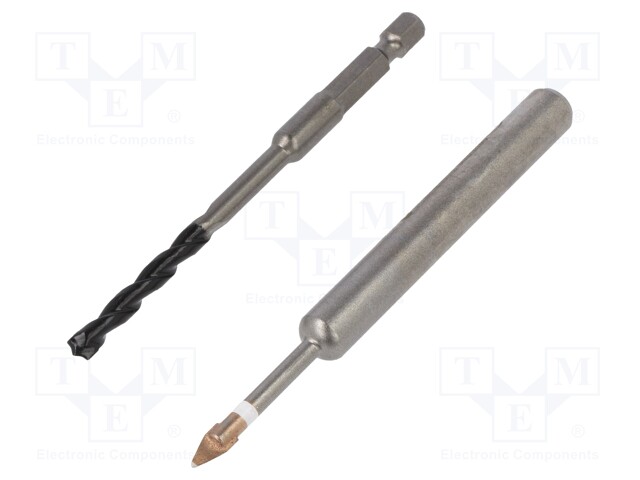 Drill set; Application: concrete,ceramics; Pcs: 2; Mat: steel