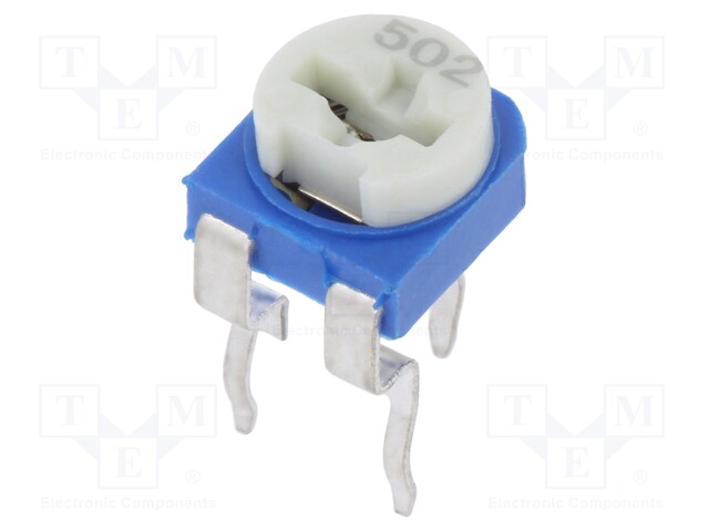 Potentiometer: mounting; single turn,horizontal; 5kΩ; 100mW; ±30%