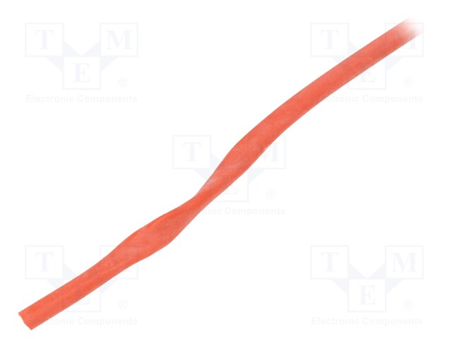 Insulating tube; Mat: silicone; red; Øint: 2.5mm; Wall thick: 0.4mm