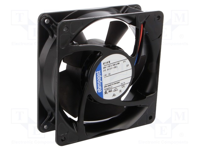 Fan: DC; axial; 119x119x38mm; 4100rpm; 24VDC