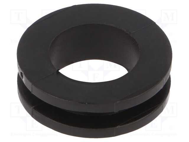 Grommet; Ømount.hole: 18mm; Øhole: 14mm; PVC; black; -30÷60°C