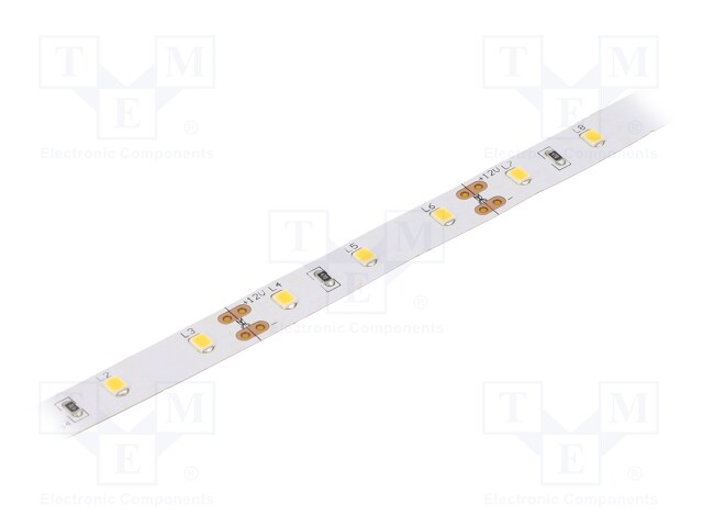 LED tape; white warm; 2835; 12V; LED/m: 60; 10mm; IP20; 14.4W/m