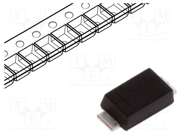 Diode: Schottky rectifying; SMD; 100V; 1A; Ufmax: 0.77V