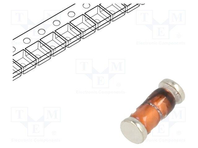 Diode: Zener; 0.5W; 13V; SMD; MiniMELF; single diode; 100nA