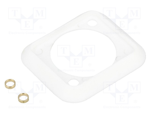 Socket gasket; white; Case: XLR standard; 19x24mm