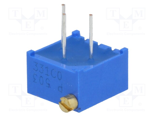 Potentiometer: mounting; multiturn; 50kΩ; 500mW; THT; ±10%; linear