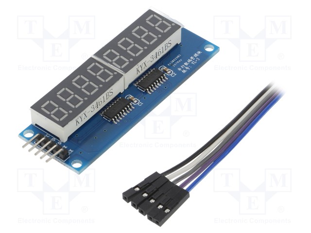 Module: display; LED display; 3.3÷5VDC; 74HC595; 74x26mm