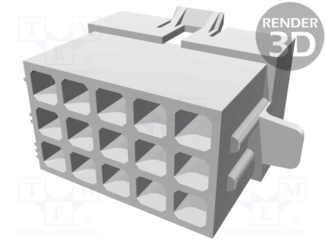 Socket,plug; Connector: wire-wire/PCB; Standard .093"; PIN: 15