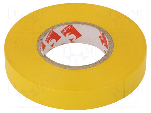 Tape: electrical insulating; W: 12mm; L: 25m; Thk: 0.13mm; yellow