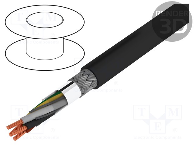 Wire; BiTservo UV 2XSLCHK-J; 4G35mm2; stranded; Cu; LSZH; black