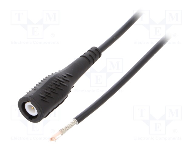 Test lead; 60VDC; 30VAC; 3A; BNC plug,free end; Len: 1m; black