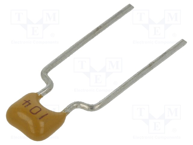 Capacitor: ceramic; 100nF; 100V; X7R; ±10%; THT; 5mm