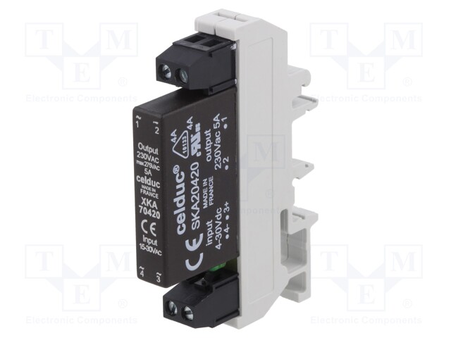 Relay: solid state; Ucntrl: 15÷30VDC; Ucntrl: 15÷30VAC; 6.5A; DIN