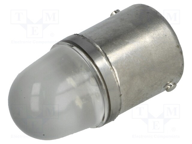 LED lamp; white; BA15S; 24VDC; 24VAC