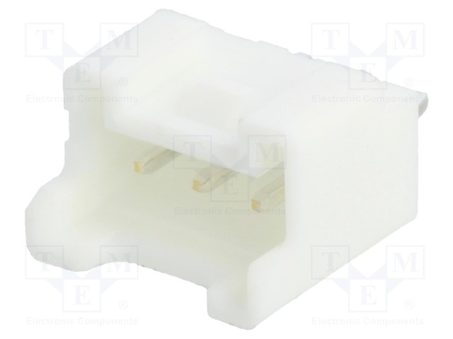 Socket; wire-board; male; PA; 2mm; PIN: 3; THT; 3A; Locking: latch